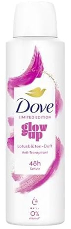 6-pack – Dove Deodorantspray, antiperspirant, skyddar upp till 48 timmar – Glow Up – 150 ml