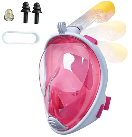 Riisoyu Máscara de Buceo, Máscara de Snorkel para Niños 180°Panorámica Anti-vaho Anti-Fuga Máscara de Snorkel de Cara Gafas y máscaras de Buceo