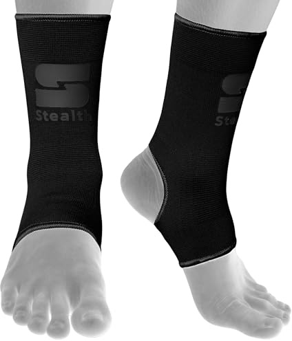 Stealth Sports Ankle Support |Durable Compression Ankle Support for MMA, Muay Thai, Kickboxing, and Gym Training | Flexible, Breathable, and Non-Slip Design for Maximum Stability