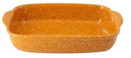 gratängform Rektangulär keramisk ugnsform med dubbla handtag(Orange,Små)