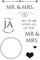 Clear Stamps Mr. & Mrs., 9-teilig