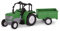 Driven Traktor mit Anhänger & LED-Beleuchtung - Robustes Bauernhof-Spielzeug ab 2 Jahren - Landwirtschafts-Fahrzeug mit Sound & Heckklappe für Drinnen & Draußen