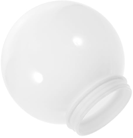 LIFKOME Acrylic Lamp Shade White Ball Lampshade Outdoor Light Cover Ball | Milky White Finish, 150mm size, Fits 8cm Base, 7.5cm Opening, 1 piece Included