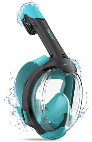 ACURE Kids Snorkel Mask Full Face SN03, Anti-Fog & Dry Top Snorkel Set, Snorkeling Gear with Easier Breathing System for 3-8 Years Old Swimming Beginners