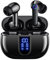 Auriculares inalámbricos, Bluetooth 5.3 con 4 micrófonos ENC con cancelación de ruido, auriculares Bluetooth de 40 horas de reproducción, auriculares estéreo de alta fidelidad, graves profundos, IP7