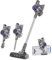 Aspirapolvere Senza Fili, 4-in-1 Scopa Elettrica Senza Fili Tre Potenze di Aspirazione Regolabili, Antigroviglio Aspirapolvere Verticale Potente 45Kpa con Display a LED per Tappeti/Pavimenti/Capelli