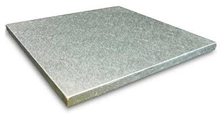 Piatto SottoTorta rigido vassoio QUADRATO 45x45cm - CAKE BOARD argentato - H 1,2cm- ideale come decoro per trasportare e portare torte decorate con il cake design e con sculture in pasta di zucchero