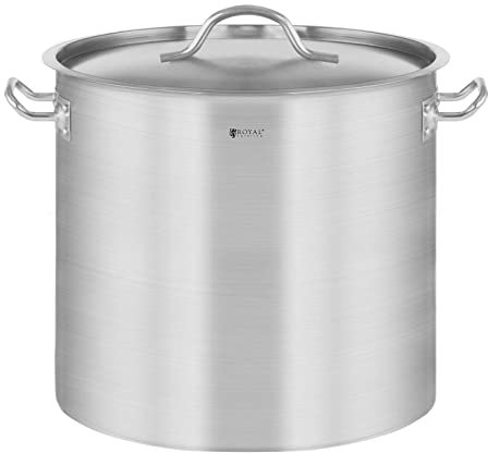Royal Catering Kochtopf Induktion 25 L Ø 32 cm mit Deckel Edelstahl-Topf Induktionsherd-Topf Induktionskochtopf Edelstahltopf