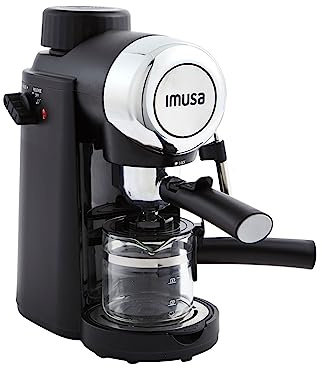 Imusa 4 Cup Epic Electric Espresso/Cappuccino Maker (Cafe Cubano, Cortadito, Colada, Cafe con Leche), Black