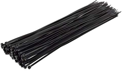 GTSE 14 Inch Black Zip Ties, 100 Pack, 50lb Strength, UV Resistant Long Nylon Cable Ties, Self-Locking 14 Tie Wraps