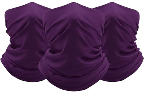 Pack 3 Bragas de Cuello Multifuncional para Hombre y Mujer - Morado