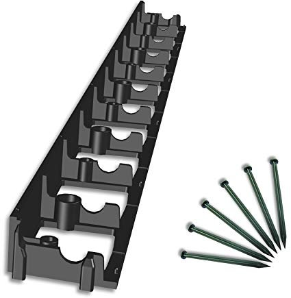 Wohnkult 10 Stück Rasenkanten inkl. Nägel wählbar 45 mm / 60 mm / 80 mm Pflasterstein Pflasterkante Beeteinfassung Mähkante (10 Stück 6 cm hoch / 100 cm lang)