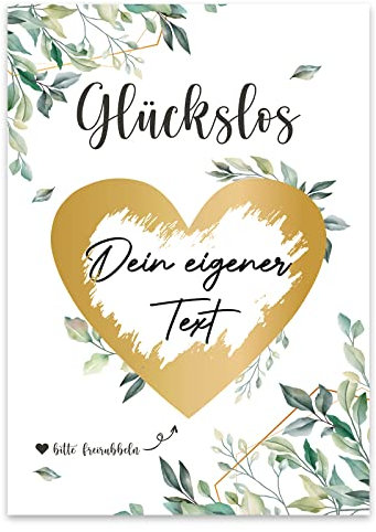 Ninky Rubbelkarte zum selber beschriften »Glückslos« Rubbellose selber machen| Rubbelkarte selbst gestalten Blanko Karte | Geschenk Gutscheine zum selber ausfüllen