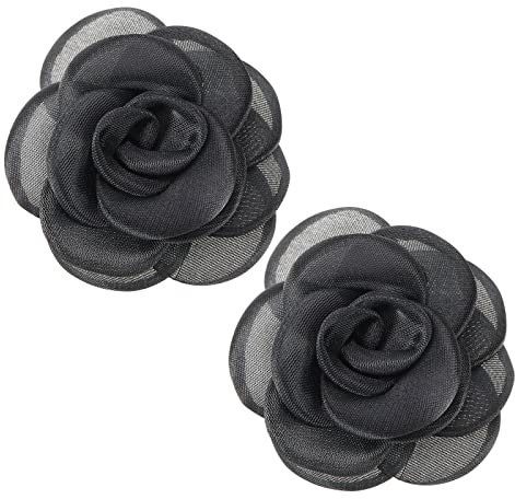 Create idea 2pcs Rose Fleur Clips de Chaussures Rose Boucles de Chaussures Charmes Décoratifs Amovible Boucle de Chaussure Accessoires pour Femmes Dame Filles 6.5cm