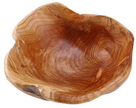 AID Frutero de madera para el hogar, de frutas, de frutas tallado en madera, 20-24 cm