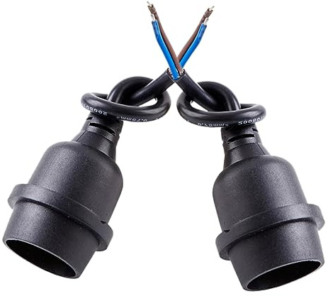 YARNOW Portalamparas Exterior Resistentes al Agua Ip66 para Lámparas de Techo, Base de Lámpara de Pvc y Metal Alta Resistencia a Temperatura, Pack de 2 Piezas para Uso Comercial