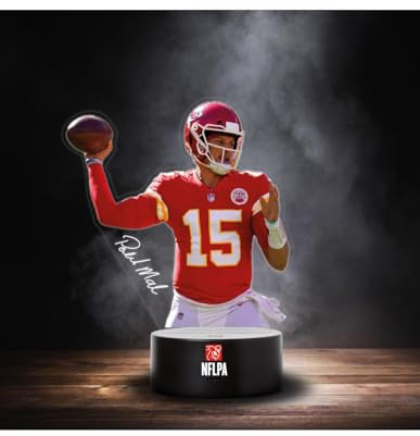 Great Branding Kansas City Chiefs NFLPA LED Lampe Licht Logo ** Mahomes **, Wechselmodus mit 3 unterschiedlichen Farben