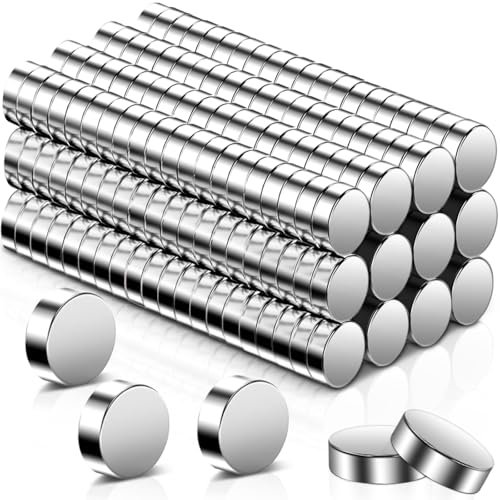 250 stycken små magneter starka, 3 x 1 mm minimagneter runda neodymmagneter starka, små magneter kylskåpsmagneter för magnettavla, whiteboard, hantverk, kort