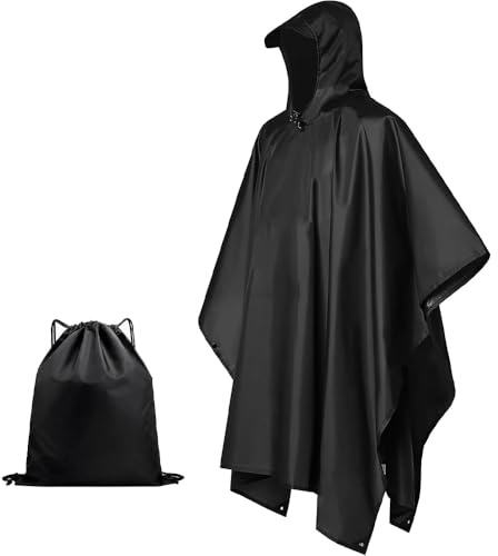 Poncho de lluvia impermeable 3 en 1 reutilizable para bicicleta adulta senderismo camping senderismo picnic pesca hombre