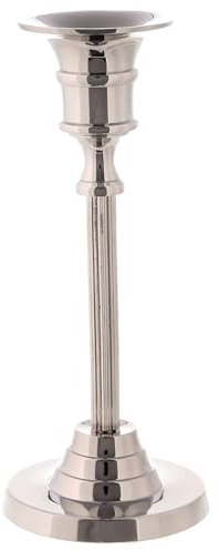 Portacandela ottone argentato H 16 cm