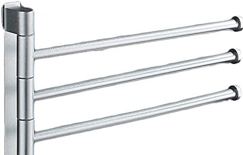 Porte-serviettes pivotant réglable en acier pour baignoire, gain de place, support mural pour serviette de bain, couleur argent