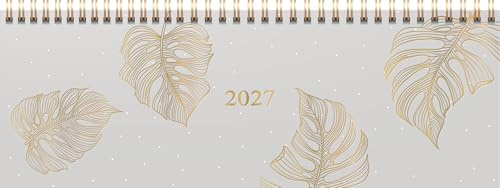 rido/idé 7036311027 Querterminbuch Premium Young Line 2027 Monstera 297×105 mm, Papier