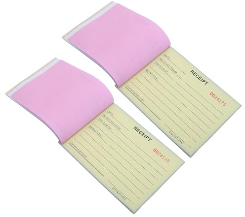 Carnets de Reçus pour Petites Entreprises 2 Pièces Papier et Livraison | Carnet de Facturation, Formulaires de Facture de Travail, Bloc-notes de Reçus à Louer