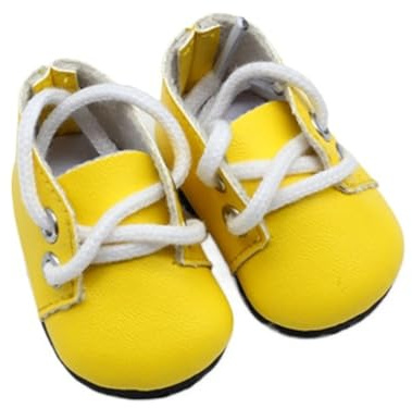 Uteruik Scarpe Stringate per Bambola BJD da 1/6 (30 cm), in Pelle, Accessori per Costume (Giallo)