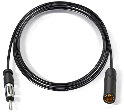 Bingfu Universal Vehicle Car Stereo FM AM Radio Antenna Extension Cable 6.5 feet / 2Meter DIN Plug Connector Coaxial Cable for Vehicle Truck Car Audio Stereo Head Unit CD Media Receiver Player