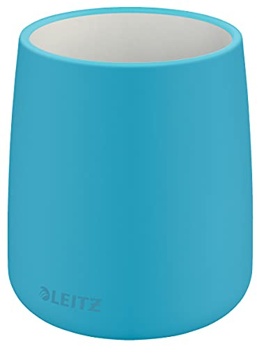 Leitz Stifteköcher, Stiftehalter aus Keramik, Sanftes Blau, Cosy-Serie, 53290061