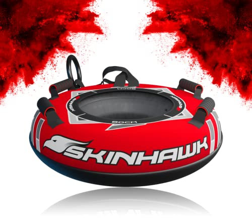 SKINHAWK Snowtube professionnel - Diamètre : 80 cm - Rouge - Pneu antidérapant