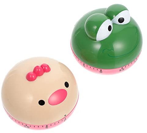 SOLUSTRE Manueller Timer 2 Stücke Tiere Küchentimer Eieruhren Hase B?r Figur Kinder Countdown Timer Küche Wecker Zeitmesser Kurzzeitwecker Lustige Eieruhr für Erwachsene Junge ?dchen