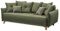 PAMPLONA Bequemes Schlafsofa mit Bettkasten, Grün - Ausziehbares Sofa mit Schlaffunktion - 232 x 91 x 105 cm (B/H/T)