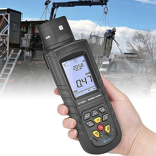 Contatore Geiger,Rilevatore di Radiazioni Nucleari Elettromagnetiche Professionale, Scanner di Radiazioni Display a LED con Funzione di Autocontrollo Guasti