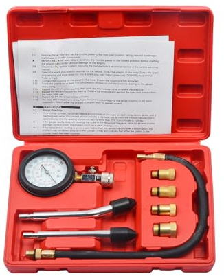 TwinSwords Kompressionsprüfgerät Set M10 M12 M14 M18 0-20 bar 0-300 Psi