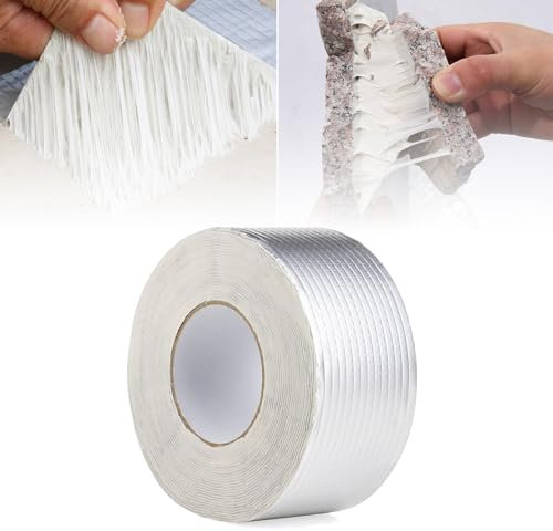 Joaecosmhui Cinta de Butilo Impermeable Autoadhesiva, Cinta de Butilo para Reparación de Techos, Canalones y Fugas (1.5mm x 5cm x 5cm)