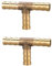 8mm or 5/16 ID Brass Barb Splicer Fitting,T-Shaped 3 Ways,Barb Hose Fitting Air Gas Water Fuel,Barbed Tee Connector,2pcs