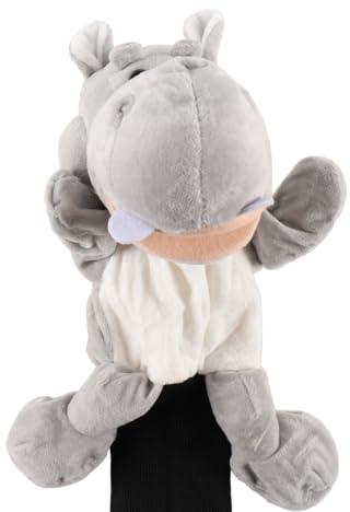 Alnicov Graue Golfschlägerkopfabdeckung in Nilpferdform, neuartige Tier-Driver-Kopfabdeckung, universelles Schutzzubehör für Golfschläger