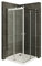 Schiebetuer Eckdusche Duschkabine Eckeinstieg mit Rollsystem aus Sicherheitsglas (ESG) 200 cm hoch #88 (75cm X 75cm ohne Wanne)