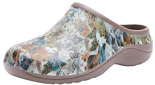 backdoorshoes Women’s Comfortable Slip On Garden Shoes Lightweight Arch Support Cat, UK 5 / EU 38 Ladies's Clogs