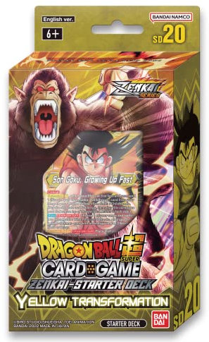BANDAI Dragon Ball Super CG: Zenkai Series Starter Deck (SD20) – Gelbe Transformation | Kartenspiel | ab 6 Jahren | 1 Spieler