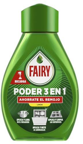 Fairy Poder Sin Remojo Limón Spray Recambio, Vajilla y Cocina, Antigrasa, 500ml