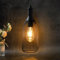 JHY DESIGN Batteriebetriebene Hängelampe Dekorative mit 6 Stunden Timer Metallnachttischlampe Pendelleuchte für Bar Schlafzimmer Wohnzimmer Garten (Schwarz Weinflaschenförmig)