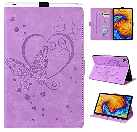 Auslbin Hülle für Lenovo Tab M10 FHD Plus 10.3 2020,PU Leder Auto Schlaf/Aufwach Schutzhülle mit Stand Case für Lenovo Tab M10 FHD Plus 10.3 Zoll TB-X606F/TB-X606X Lila
