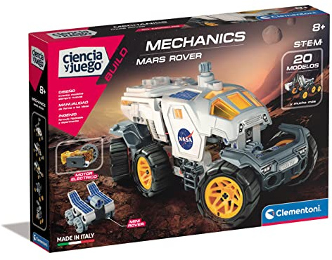 Clementoni- Laboratorio di Meccanica NASA Mars Rover, Set di Costruzioni, Nave Spaziale NASA, Giocattolo Scientifico Stem in Spagnolo, a partire da 8 anni (55470)