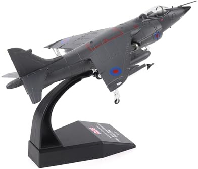 NUOTIE Harrier Jet 1/72 Kit de Modelo de Caza de Metal Fundido a Presión Simulación de Avión Royal Navy FRS MKⅠ Modelo Preconstruido con Soporte para Colección o Regalo (Sea Harrier)