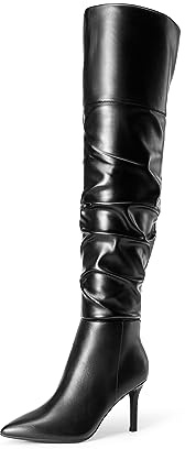 DREAM PAIRS Women's High Heels Over The Knee Boots | Thigh High Pointed Toe Stiletto Long Fall Sexy Boots for Party Wedding