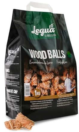 Briquets naturels en laine de bois pour bois (chauffage), barbecues et fours à pizza (10 kg)