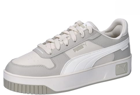 PUMA Carina Street Animal Fever, Sneaker Mujer, Alpine Snow-Warm White-Desert Dust, 40 EU