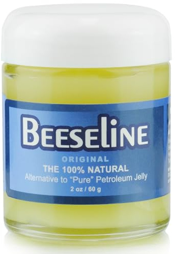 Beeseline Original - 100% Natural & Hypoallergenic Alternative to Petroleum Jelly - Lips, Hands, Baby, Makeup Remover and More (Glass Jar) (2 oz)